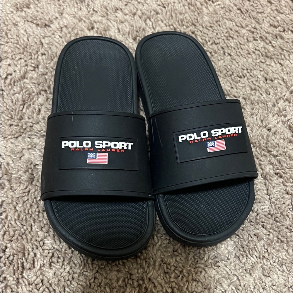 Ralph Lauren Polo Sport Black Slides